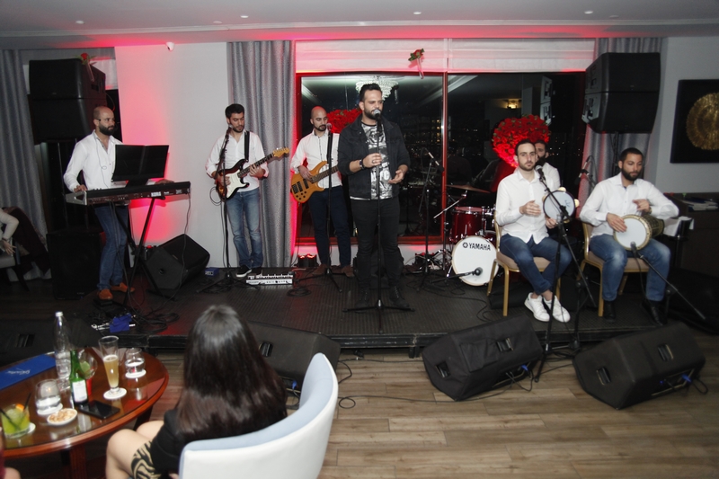 Charbel Khalil and the band at Burj on Bay 